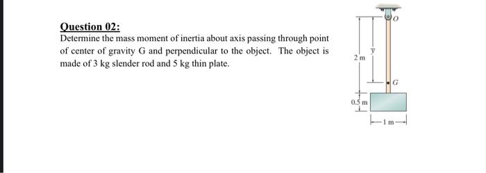 Solved Question 02: Determine the mass moment of inertia | Chegg.com