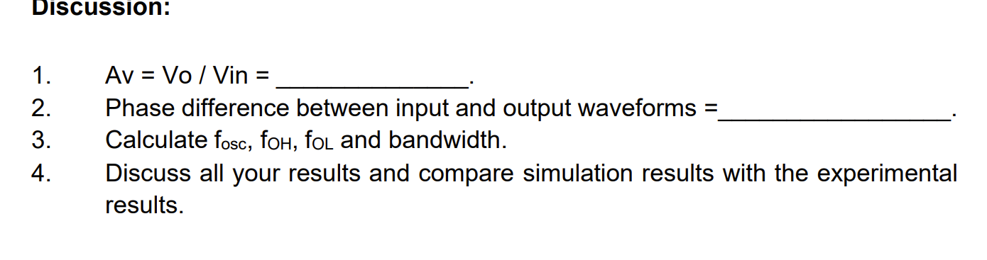 Solved RC PHASE SHIFT OSCILLATOR 1. Construct the circuit as | Chegg.com