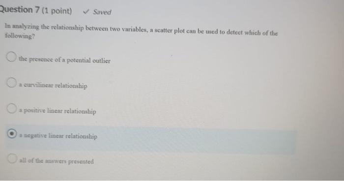 Solved Question 7 (1 Point) Saved In Analyzing The | Chegg.com