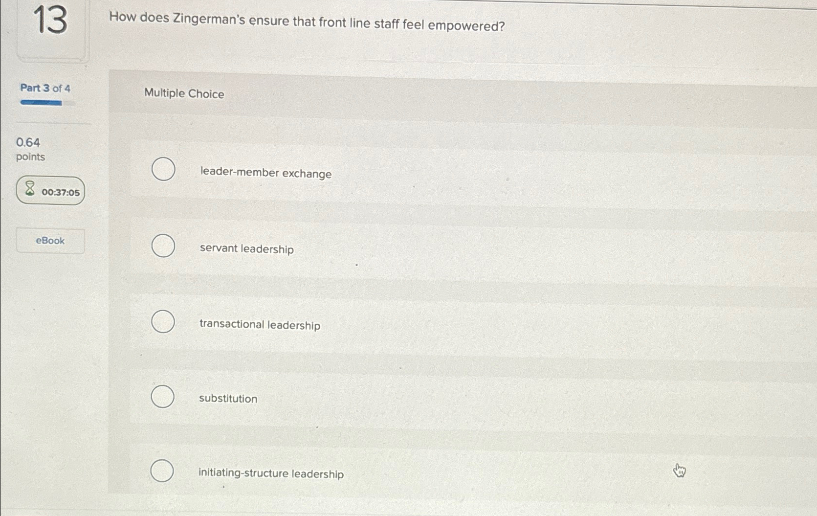 Solved Required informationAn Ann Arbor Staple Is Leading