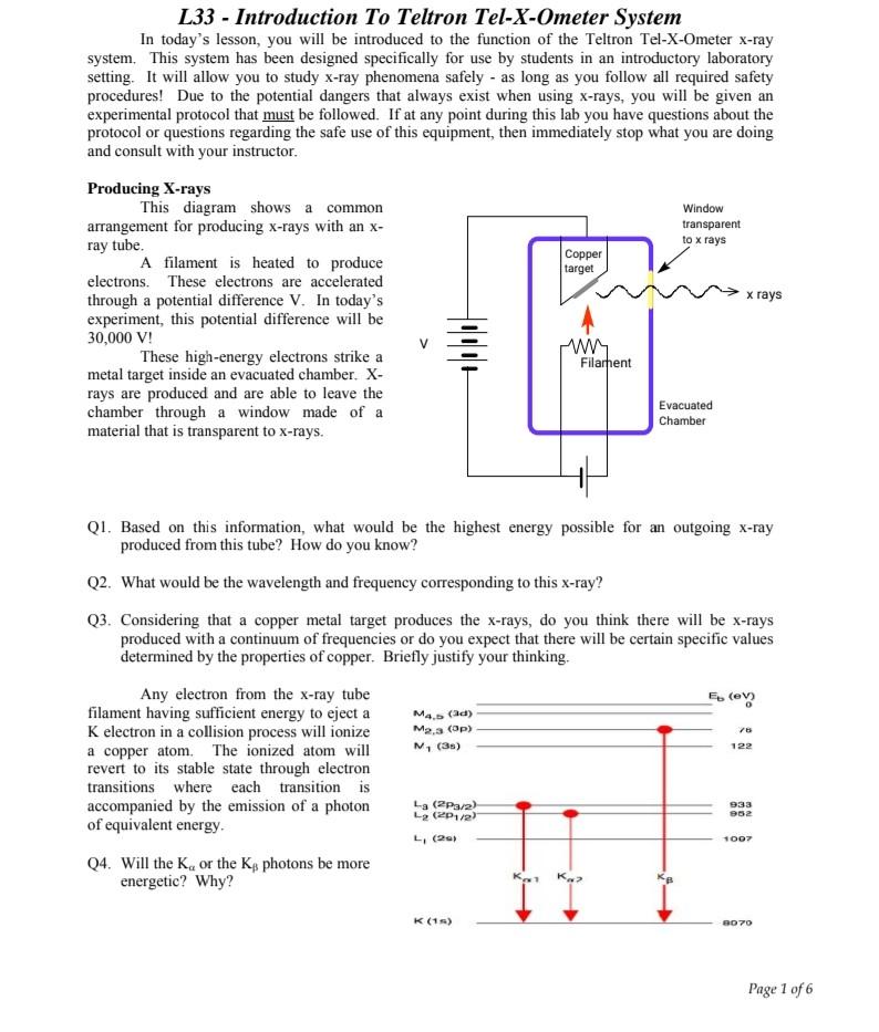 Solved L33 - Introduction To Teltron Tel-X-Ometer System In | Chegg.com