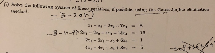 Solved -32-21 (0) Solve the following system of linear | Chegg.com