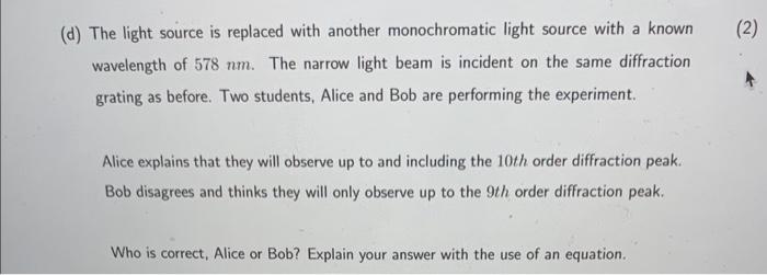Solved 9. The diagram below shows an experiment using a | Chegg.com