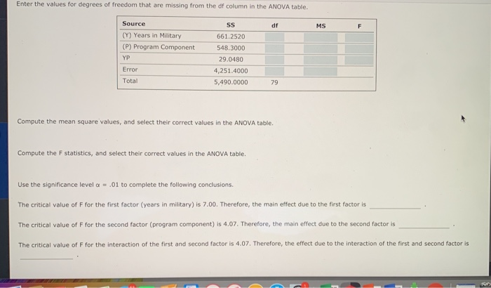 Solved 4. Determining main effects and interactions in a | Chegg.com