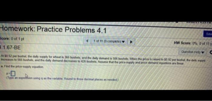 Solved Homework: Practice Problems 4.1 Sam Score: 0 of 1 pt | Chegg.com