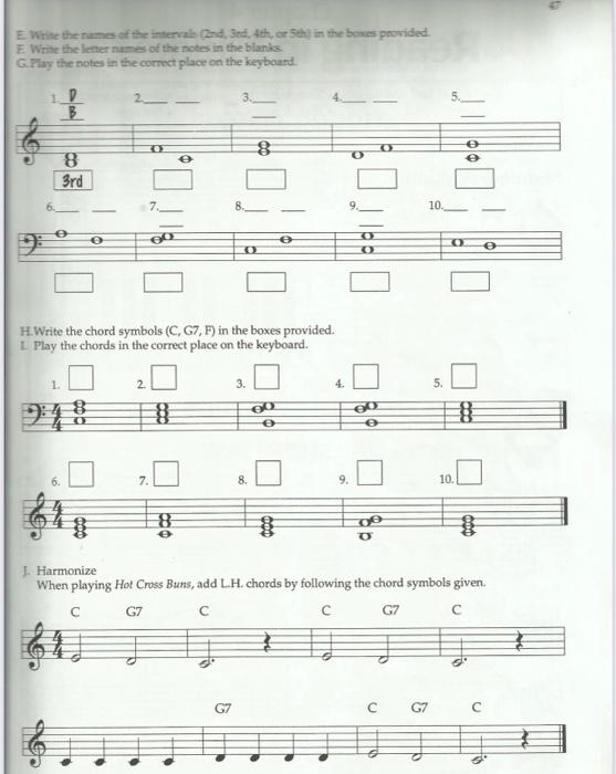 EWrite the names of the intervals 2nd, 3rd 4th 5th in | Chegg.com