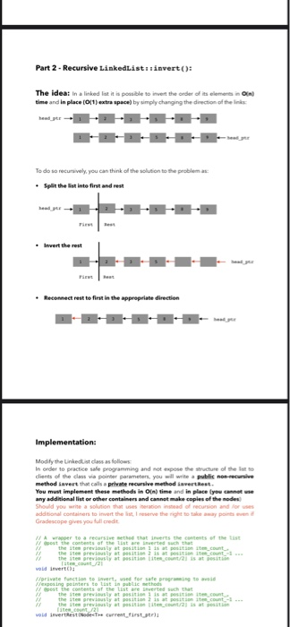 Project 5: git + GitHub Recursive List Manipulation | Chegg.com
