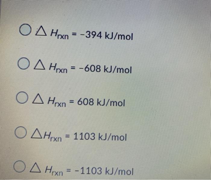 Solved Using The Bond Dissociation Energies Given At The | Chegg.com