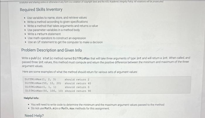 Solved Required Skills Inventory - Use variables to name, | Chegg.com