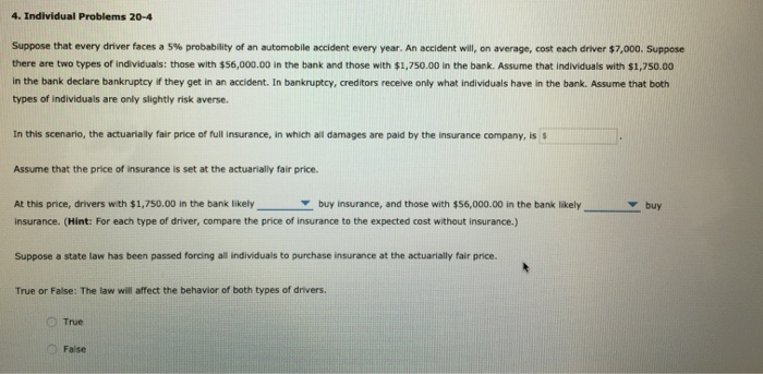 Solved 4. Individual Problems 20-4 Suppose that every driver | Chegg.com