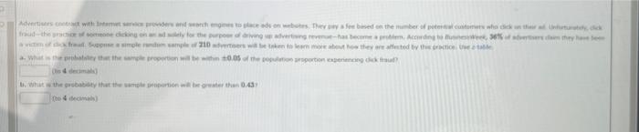 Solved D D Advertisers contract with Internet service | Chegg.com