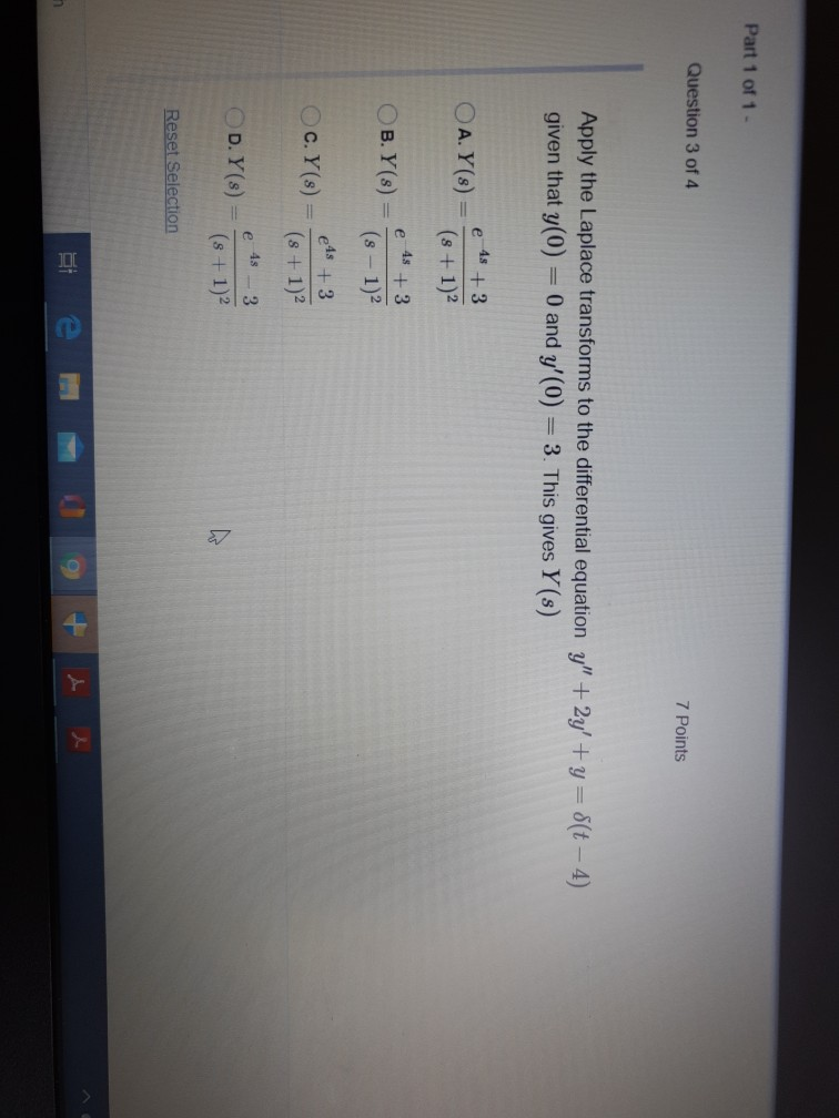 Solved Part 1 of 1 Question 3 of 4 7 Points Apply the | Chegg.com