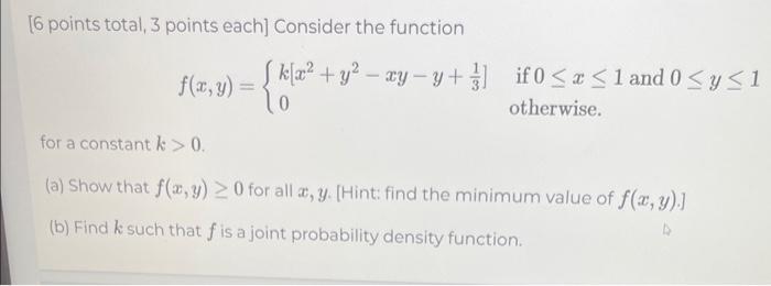 Solved 6 Points Total 3 Points Each Consider The 0687