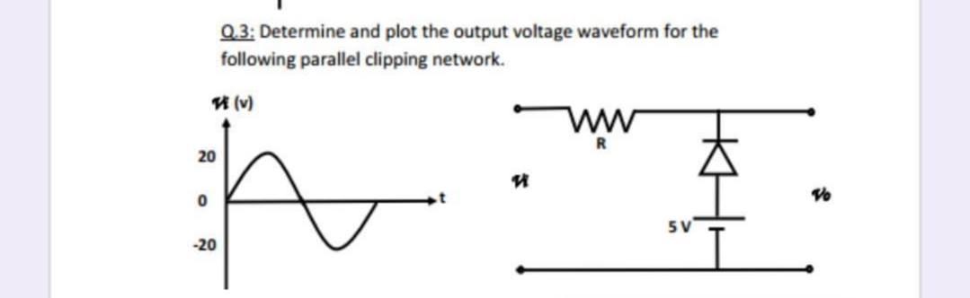 Solved Q.3: Determine and plot the output voltage waveform | Chegg.com