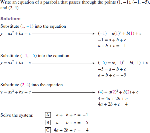 Use The Standard Form Of A Parabola Given By Y Ax2 Bx Chegg Com