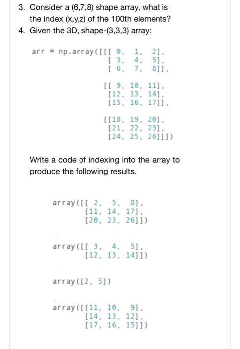 Solved 2. Create a 20 array of shape {10.10) with 1 on the | Chegg.com