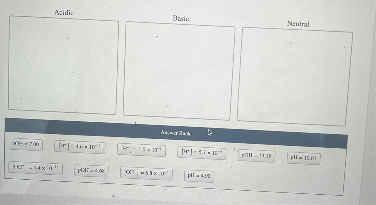 Solved AcidicBasicNeutralAnswer | Chegg.com