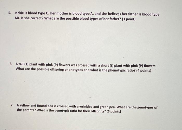 Solved Punnett Square Practice Draw a Punnett Square for | Chegg.com