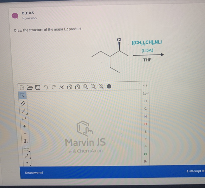 Dq10 5 Homework Draw The Structure Of The Major E2 Chegg Com