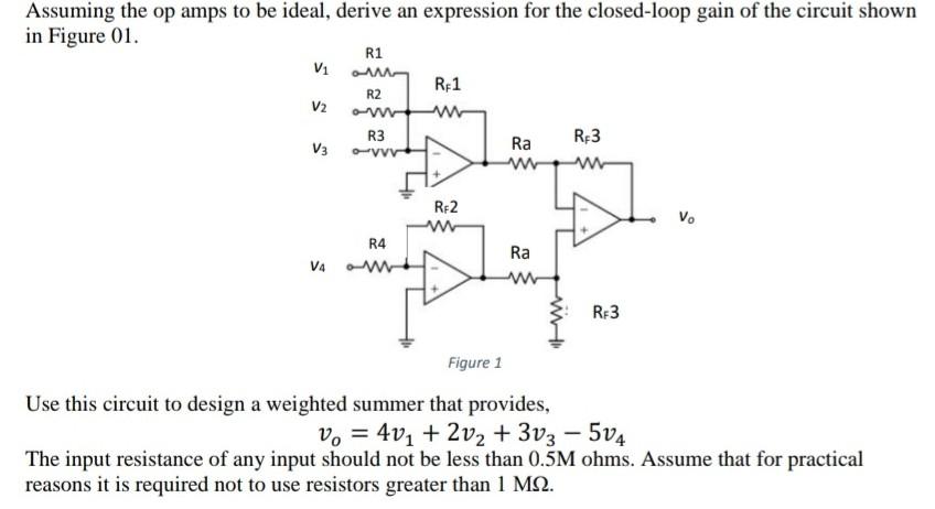 Solved Assuming the op amps to be ideal, derive an | Chegg.com