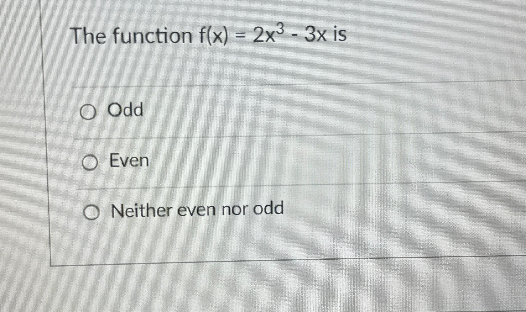 is 2 x 3 even or odd