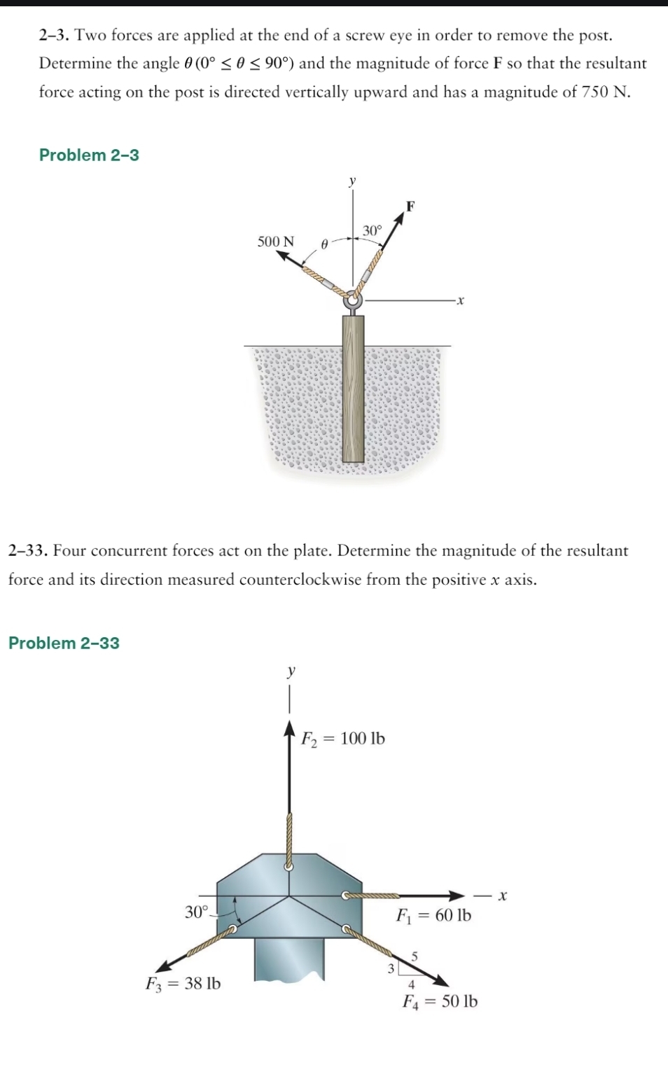 Solved 2-3. ﻿Two forces are applied at the end of a screw | Chegg.com