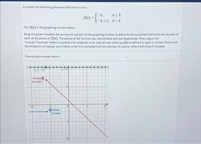 Solved Consider the following piecewise-defined function. | Chegg.com