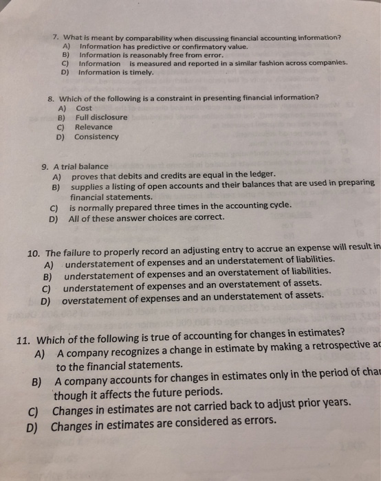 What Is Meant By Comparability When Discussing Financial Accounting Information