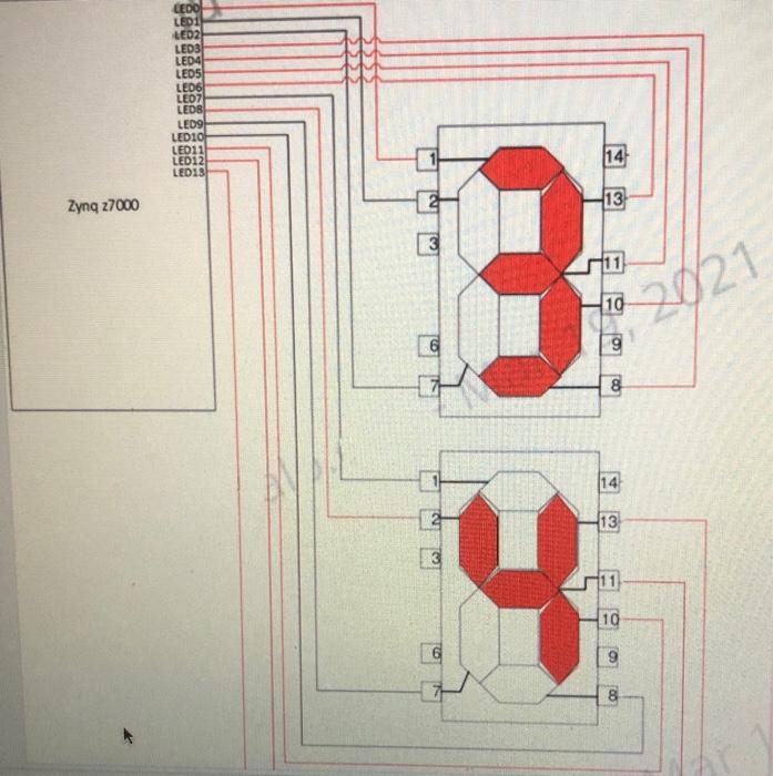 Solved 3. A seven segment display is a collection of LEDs | Chegg.com
