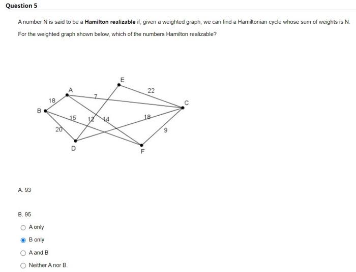 Solved A Number N Is Said To Be A Hamilton Realizable If, | Chegg.com