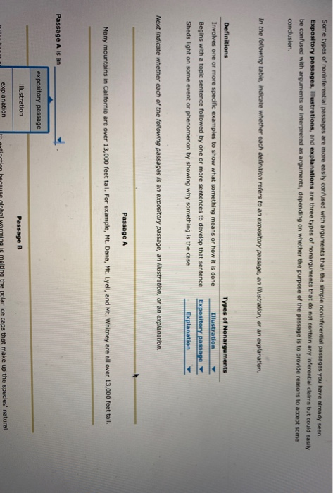 Some types of noninferential passages are more easily | Chegg.com