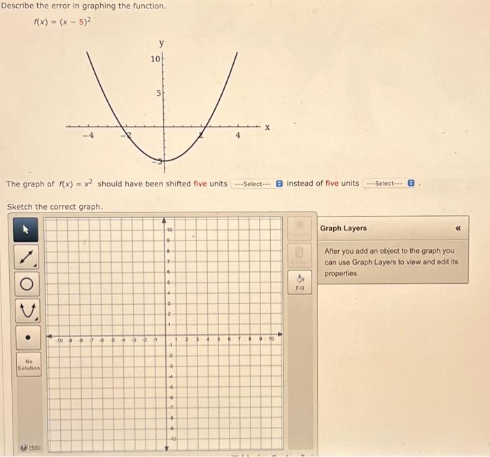 Solved Describe the error in graphing the function. | Chegg.com