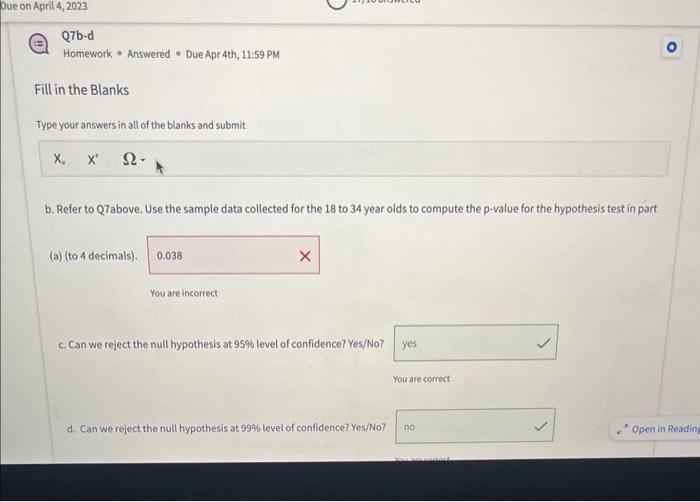 Solved Homework * Answered - Due Apr 4th, 11:59 PM The | Chegg.com