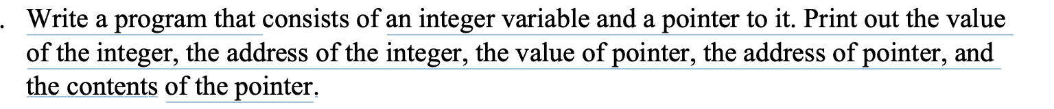 Solved Write a program that consists of an integer variable | Chegg.com