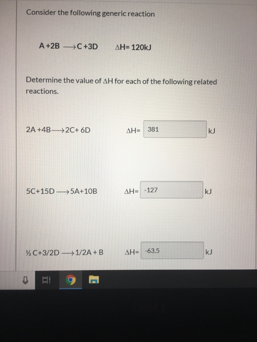 Solved Consider The Following Generic Reaction A +2B +C+3D | Chegg.com