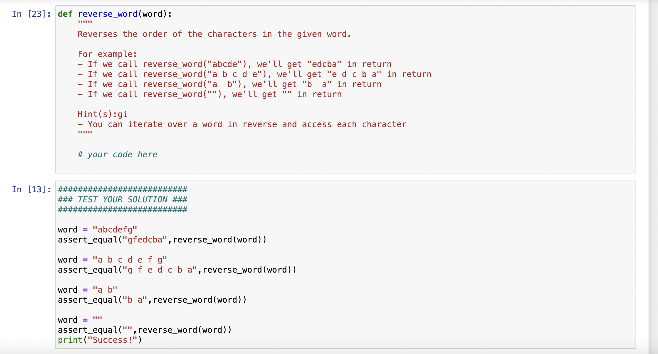 Solved need code under # your code herepls | Chegg.com