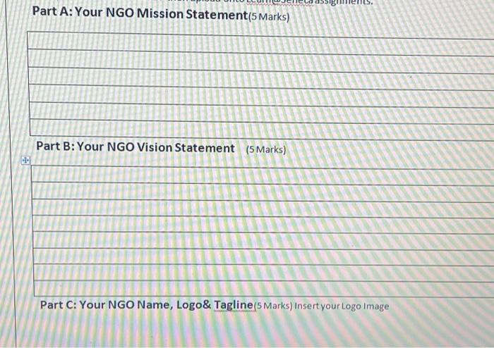 Solved Write about ngo mission statement and vision | Chegg.com