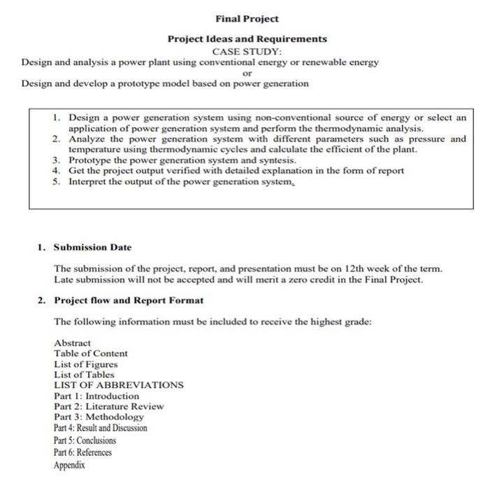 Final Project Project Ideas and Requirements CASE | Chegg.com