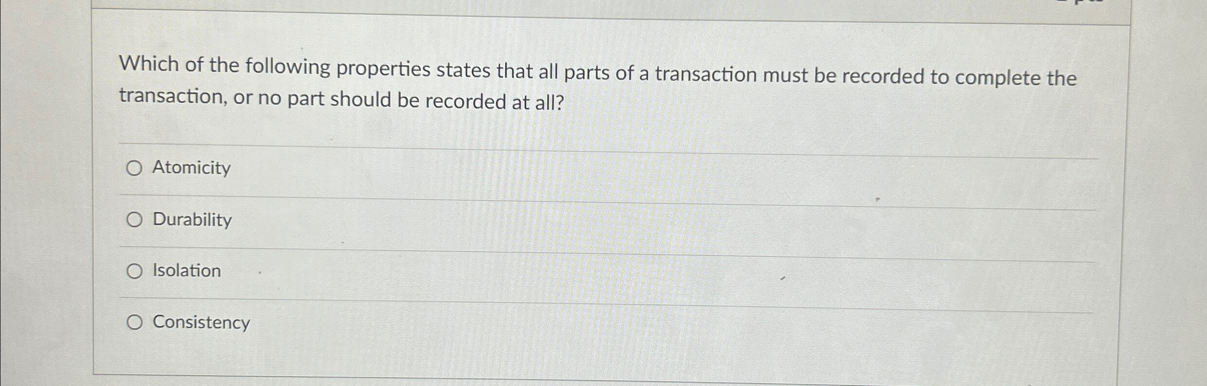 Solved Which of the following properties states that all | Chegg.com