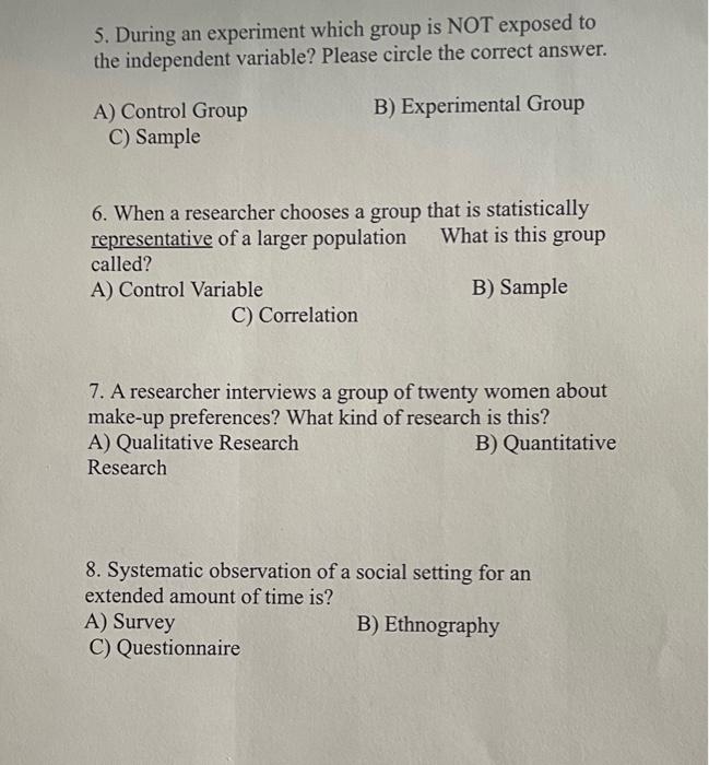 control group in experiment independent variable