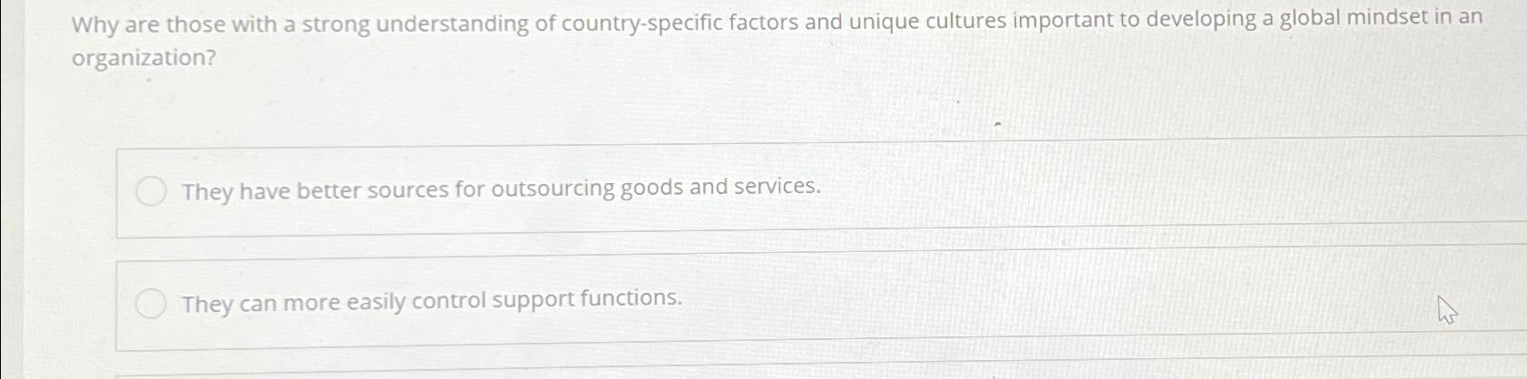 Solved Why are those with a strong understanding of | Chegg.com