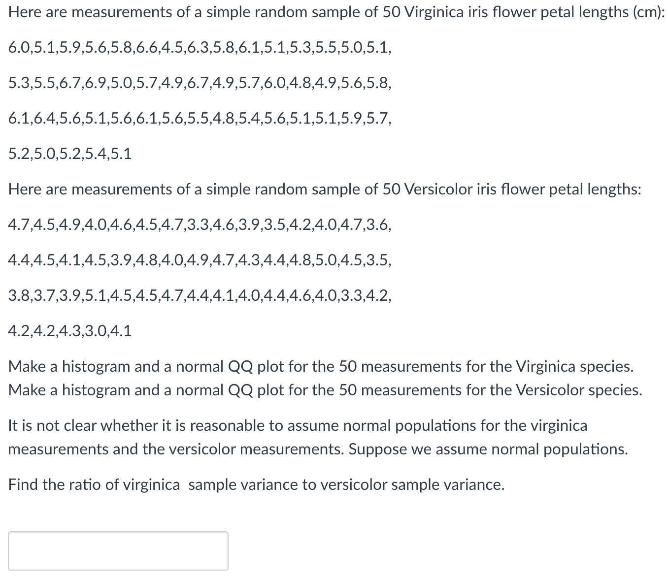 Measurements Random Solved Here are measurements of a simple random sample of 50 | Chegg.com