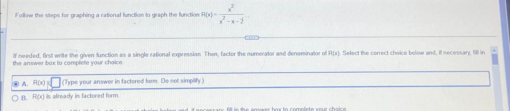 Solved Follow the steps for graphing a rational function to | Chegg.com