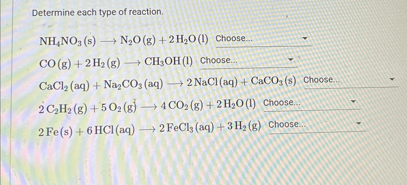 Solved Determine each type of | Chegg.com