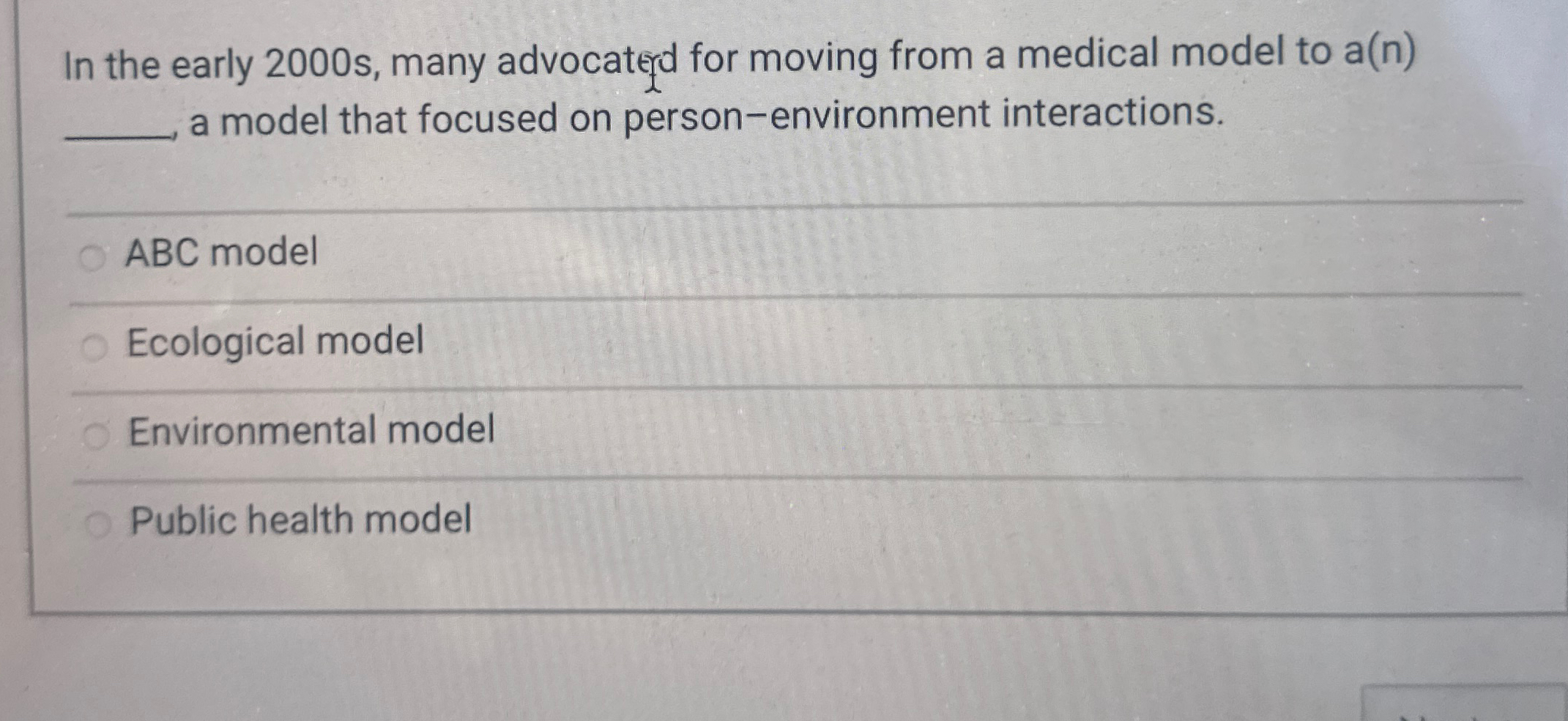 Solved In the early 2000 ﻿s, ﻿many advocated for moving from | Chegg.com