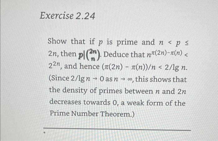 Solved Show that if p is prime and n | Chegg.com