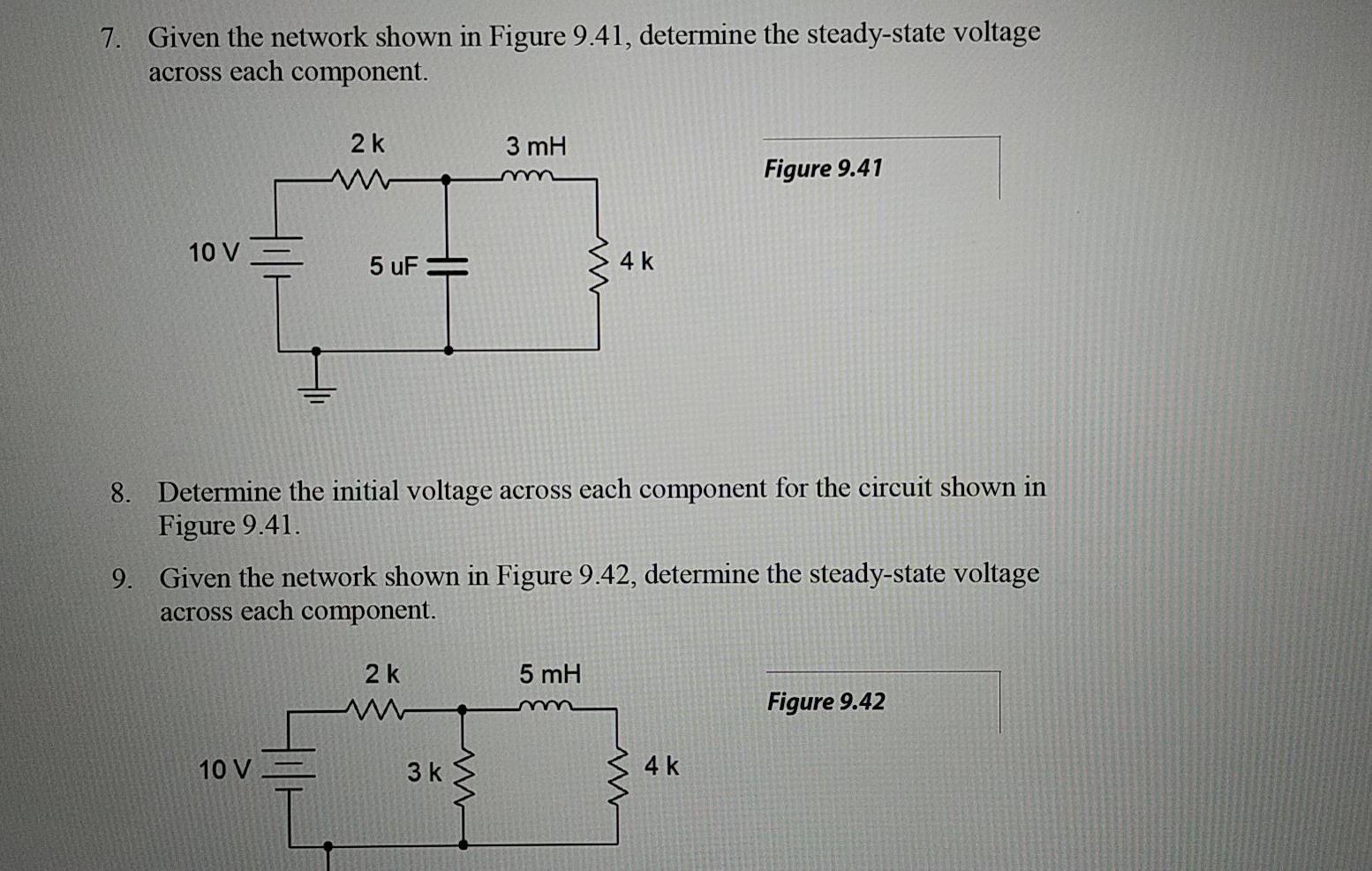 Solved 7. Given the network shown in Figure 9.41, determine | Chegg.com