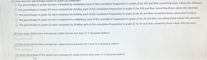 The ogives shown are based on U.S. Census data and | Chegg.com