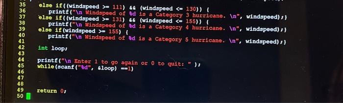 Solved Having trouble creating a loop to work in my code. | Chegg.com