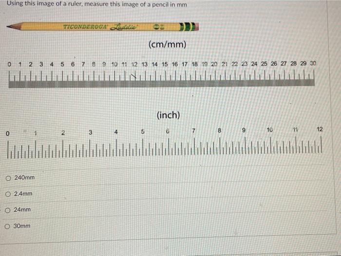 Solved Using This Image Of A Ruler Measure This Image Of A Chegg Com